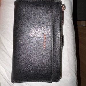 Matt & Nat Wallet - Black - Rose Gold Hardware